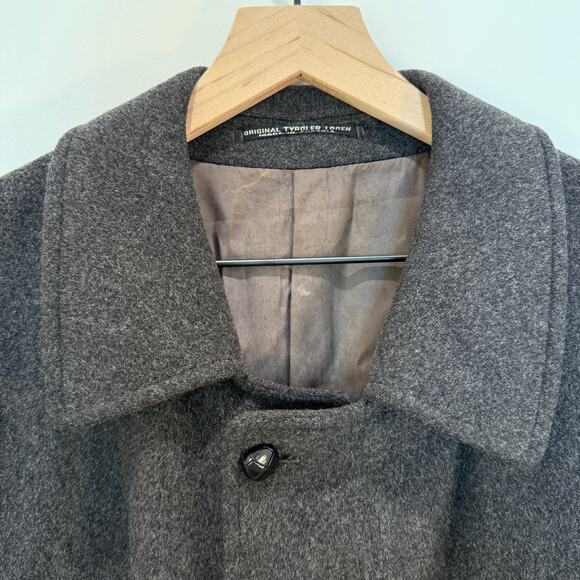 VTG Steinbock Original Coat Men's Loden Coat Wool Alpaca Grey Charcoal Vintage - Picture 15 of 16